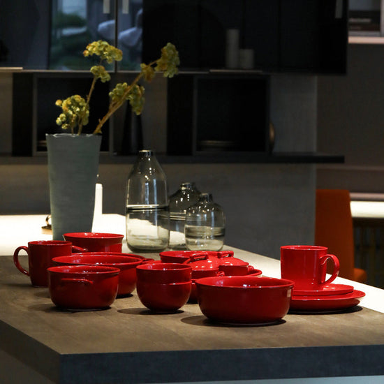 Luxury Red Glaze Ceramic Dinner Sets Dish