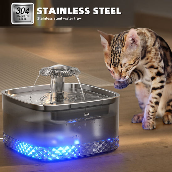 Stainless Steel Cat Automatic Water Fountain