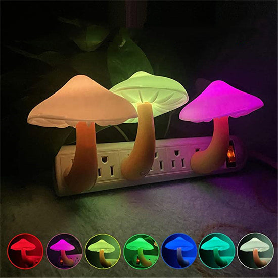 LED Mushroom Socket Night Light