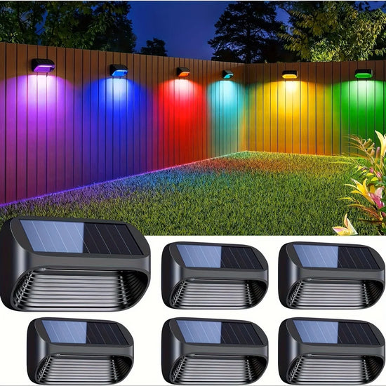 Solar Wall and Fence LED Lights with 8 Lighting Modes