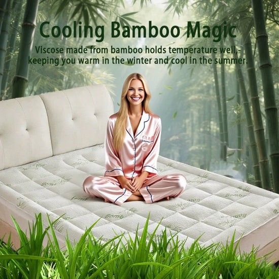 Queen Size Breathable Bamboo Viscose Mattress Topper