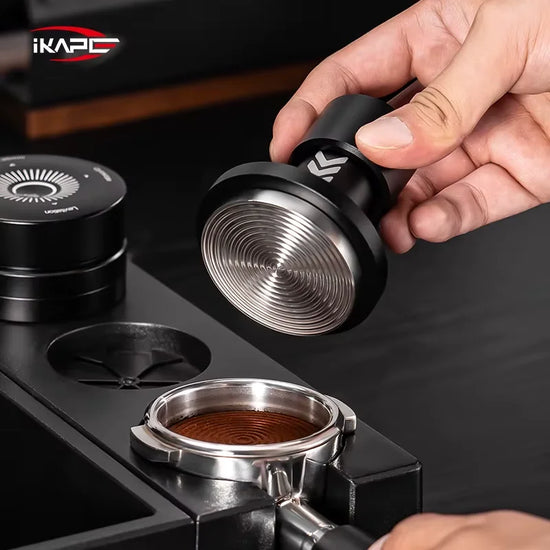 51/53.3/58.35MM V6 Impact Espresso Tamper with Sound Feedback
