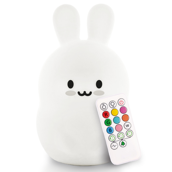Bunny Night Light for Kids - Silicone Rabbit Nursery Lamp
