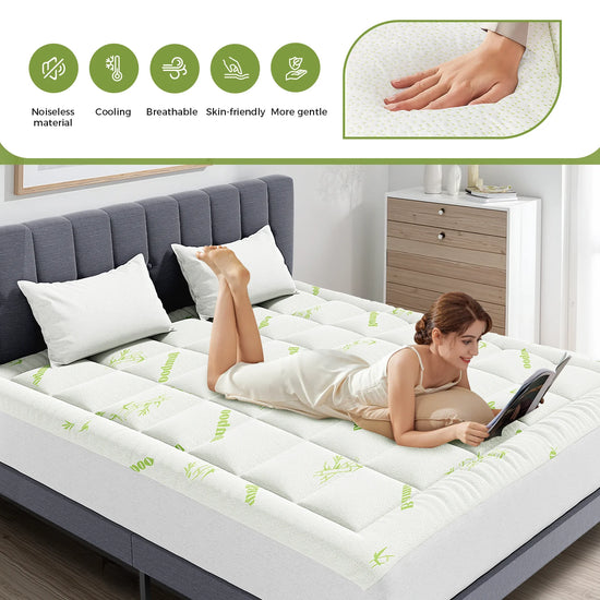 Bamboo Fiber Soft Mattress Topper