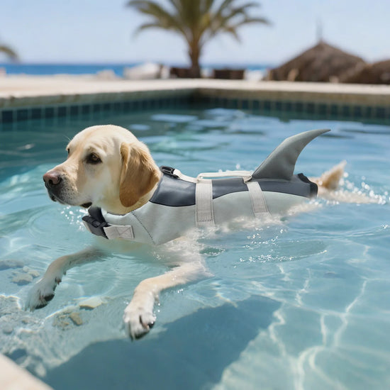 Shark Dog Life Jacket with Enhanced Buoyancy