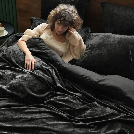 Truly Velvet Duvet Cover Set Queen Size
