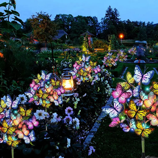 4 pack Solar Garden Butterfly Lights with 88 LEDs and 68 Butterfly