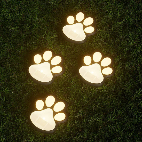 4PCS Solar LED Dog Paw Lights