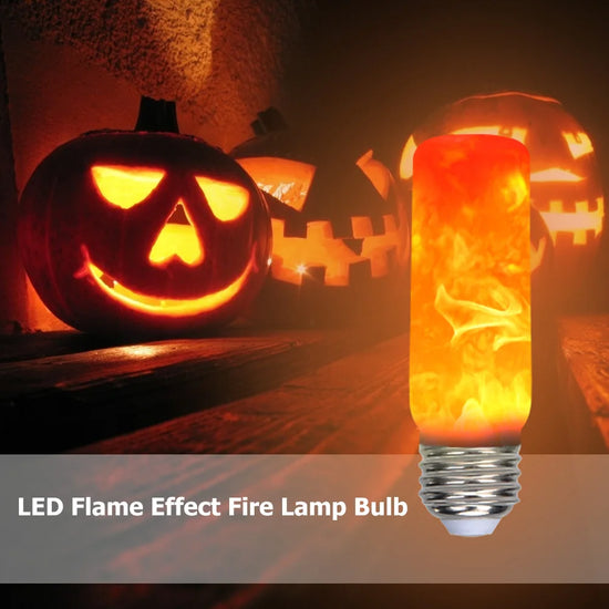 E27 E14 7W LED Dynamic Flickering Flame Effect Light Bulb