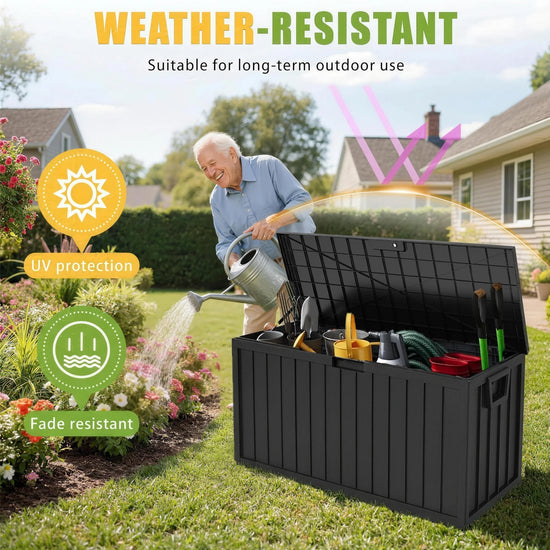 75 Gallon Outdoor Deck Box with Lockable Lid