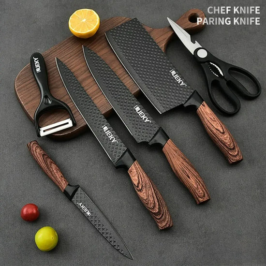 Stainless Steel Knife Set, 6-Piece Kitchen Tools