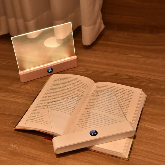 Rechargeable LED Flat Book Light with 3 Colors & Timer