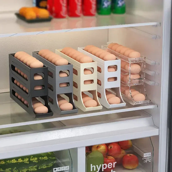 Rolling Refrigerator Egg Storage Box Dispenser