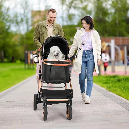 All-Terrain 3-in-1 Pet Stroller for Medium Dogs & Cats Up to 55 lbs