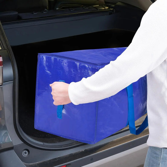 6 Pack Extra Large Heavy Duty Waterproof Storage Totes with Handles & Zippers