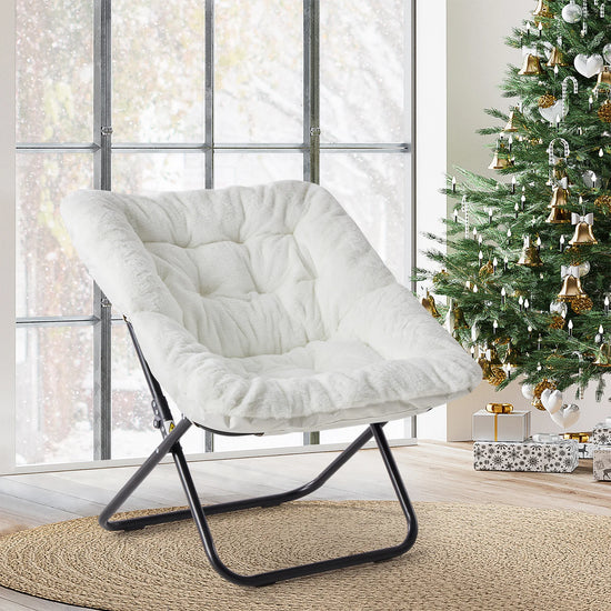 Folding Soft Cozy Saucer Chair