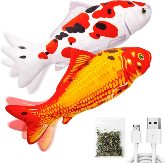2 Pack Automatic Floppy Fish Catnip Cat Toys