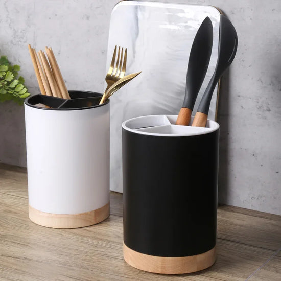 Utensil Cutlery Drainer Storage Bucket