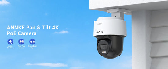 4K PoE PT Security Camera 2.8 mm with Smart Dual Light Color Night Vision Auto-tracking