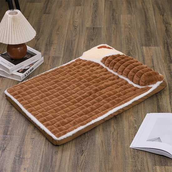 Winter Warm Sleeping Dog Mat with Removable Washable Mattress