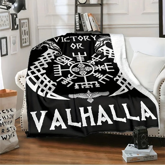 Black Viking Soft Warm Plush Blanket
