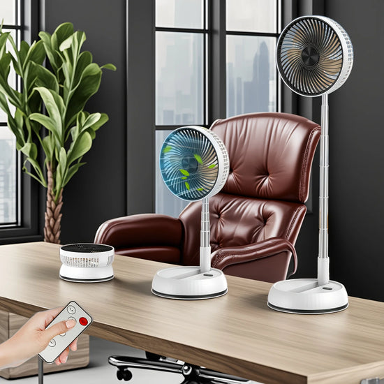 Portable Rechargeable Telescopic Fan with Remote