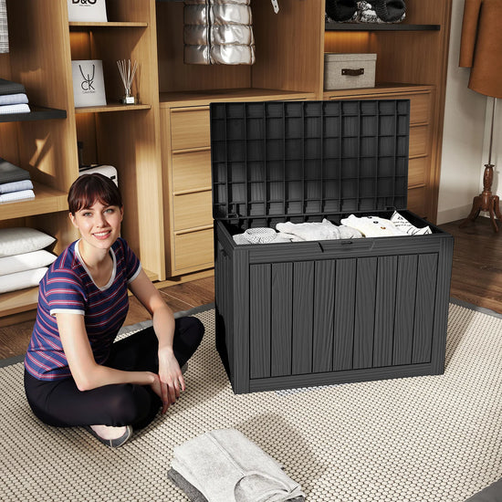 45Gallon Waterproof Resin Lockable Deck Box