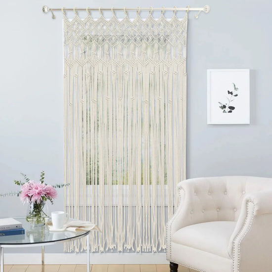 White Macrame Boho Style Handmade Tapestry