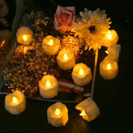 Flameless Flickering LED Votive Candle Tea Lights