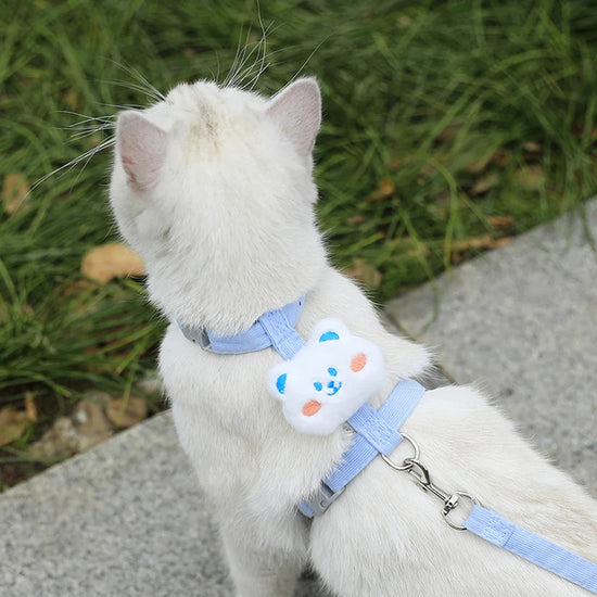 Adjustable Cat Harness and Leash Set