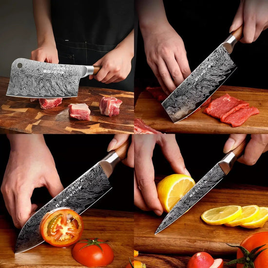 Japanese Style 4-Piece Kitchen Knife Set