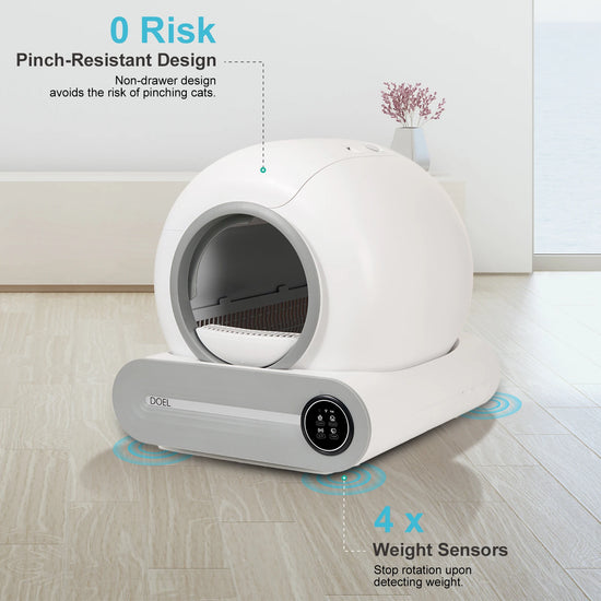 Smart Self-Cleaning Cat Litter Box 65L Large Capacity with Ion Odor Neutralization