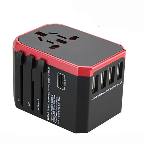 Travel Smart International Adapter USB Type C Charger AC Power US EU UK AU for iPhone iPad Android