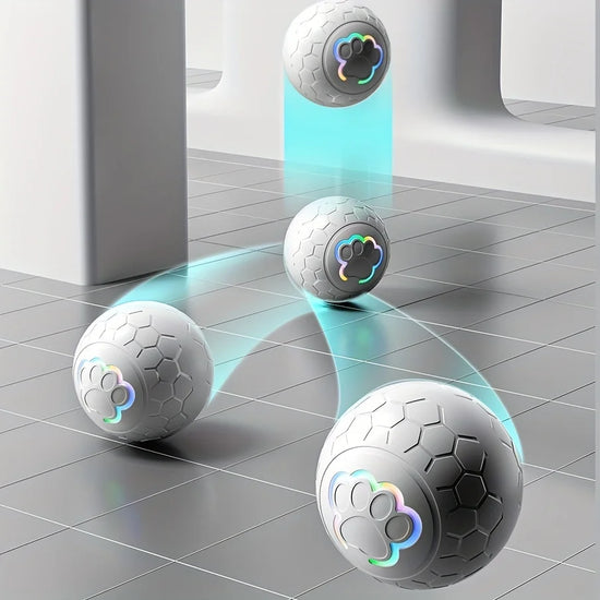 Interactive Smart Bouncing Rolling Pet Ball with RGB Lights