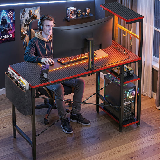 44 Inch LED Gaming Computer Desk