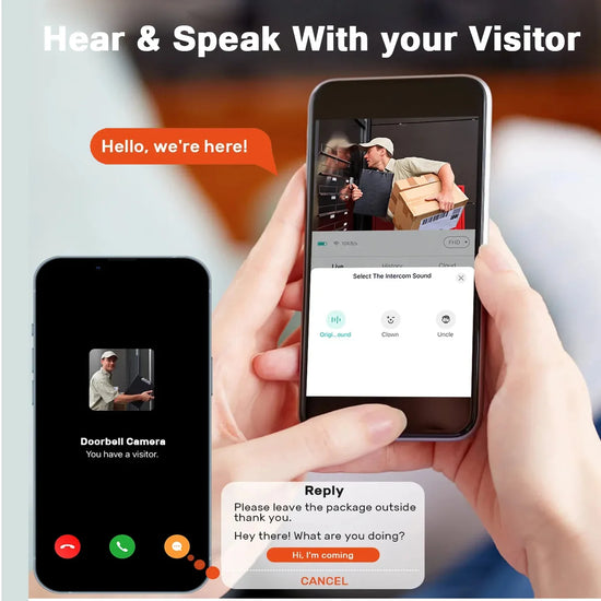 Wireless Smart Doorbell Home Security Camera with 2-way Audio and Night Vision