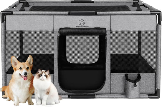 Portable Pet Playpen with PVC Frame