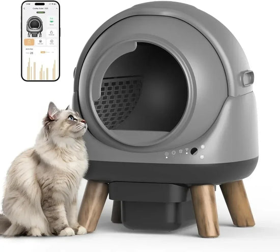 Self Cleaning Automatic Litter Box with Smart APP Control & Health Monitoring