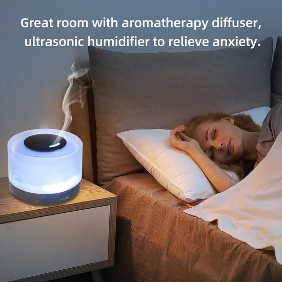 Relaxing Aromatherapy Diffuser Humidifier with 6 essential Oils and Mood Lighting