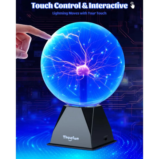 Electric 8in Blue Plasma Sphere Lamp