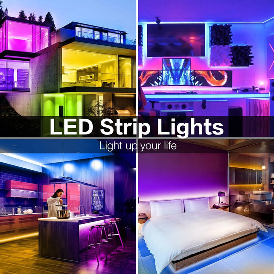 50/100/130/200FT Color Changing RGB LED Smart Strip Light