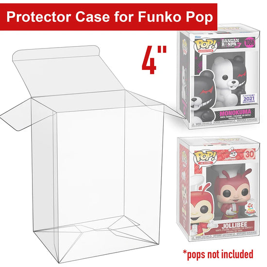 50PCS Clear Protective Box for 4" Funko Pop Vinyl Figures