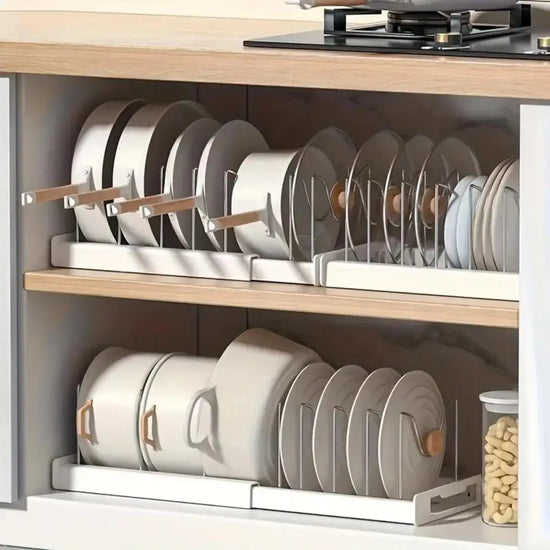 Expandable Kitchen Pot and Pan Organizer