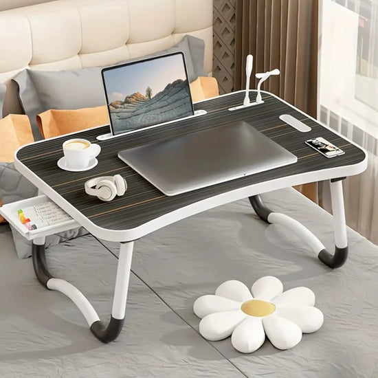 Foldable Portable Lap Desk with Phone Stand & Cup Holder