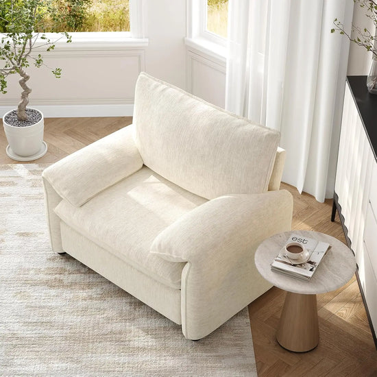 Oversized Plush Chenille Accent Chair
