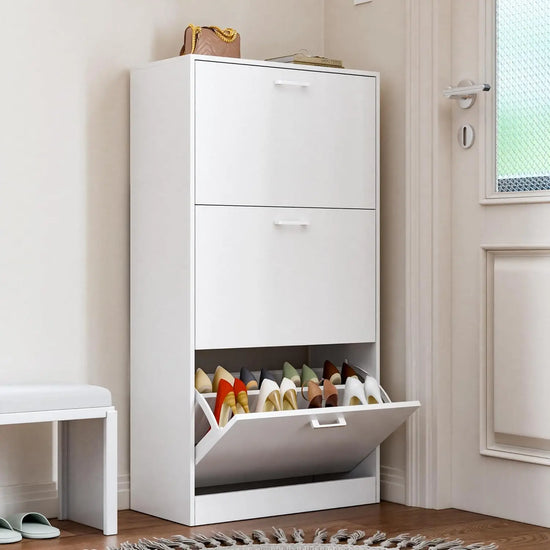 Hidden Slim Freestanding Shoe Storage Cabinet