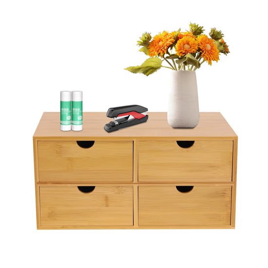 Elegant Bamboo Desktop Organizer