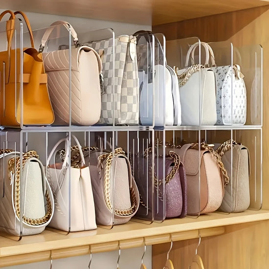 Versatile 4-Section Transparent Acrylic Storage Rack