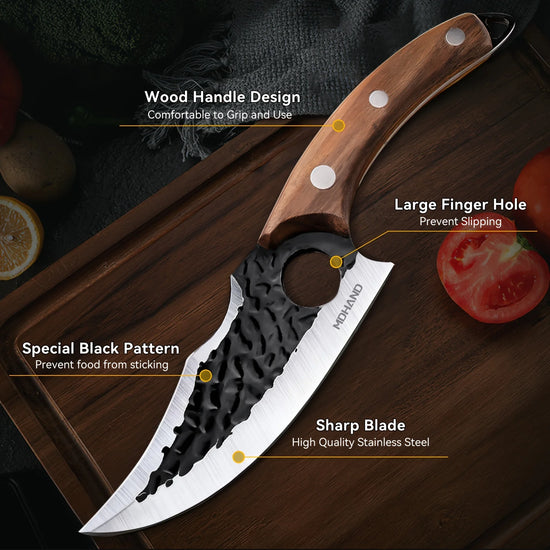 Hand Forged Viking Knife With Sheath