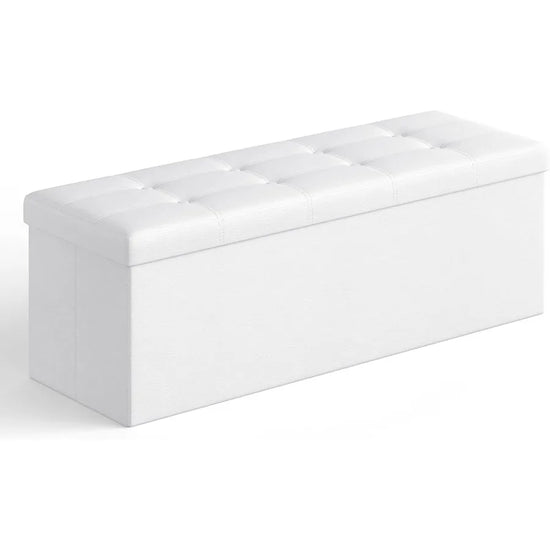 Folding Storage Ottoman Bench